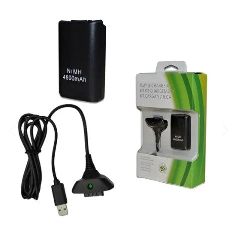 Kit Carga Y Juega Para Control Xbox 360